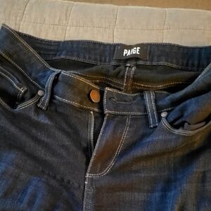 PAIGE Dark Blue High Rise Jeans